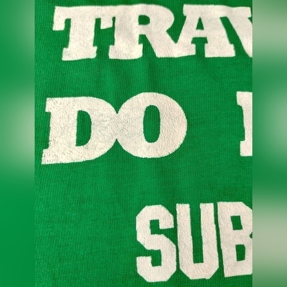 VTG 80s Travel Agent Adult Medium T-shirt Tee Single Stitch USA Green Hanes NOS - Picture 4 of 8